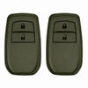 JVCV® Soft TPU Key Cover – Military Green Matte Finish – Compatible with Toyota Fortuner, Hilux, Innova Crysta, Fortuner Legender, Innova HyCross & Land Cruiser – 2 Button Smart Key