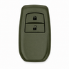 JVCV® Soft TPU Key Cover – Military Green Matte Finish – Compatible with Toyota Fortuner, Hilux, Innova Crysta, Fortuner Legender, Innova HyCross & Land Cruiser – 2 Button Smart Key