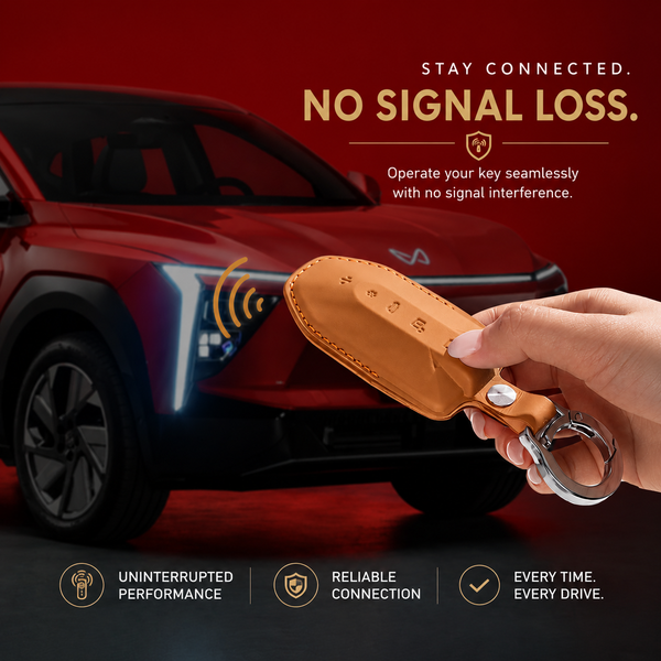 JVCV® Premium Leather Key Cover – Compatible with Mahindra XEV 7XO, BE6, XEV 9E, XEV 9S & BE 6 Formula E Edition (FE) – 6 Button Smart Key