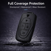 JVCV® Soft TPU Key Cover – Matte Black Finish – Compatible with VinFast VF6 & VF7 – 4 Button Smart Key
