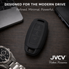 JVCV® Soft TPU Key Cover – Matte Black Pattern – Compatible with Hyundai Verna – 3 Button Smart Key