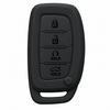 JVCV® Soft TPU Key Cover Compatible with Hyundai Alcazar & Creta 4 Button Smart Key | Scratch-Resistant Protective Case | Slim Fit Shockproof Car Key Cover (Matte Black)