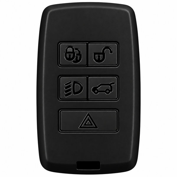 JVCV® Soft TPU Key Cover – Matte Black Finish – Compatible with Land Rover Range Rover, Discovery & Defender Smart Key