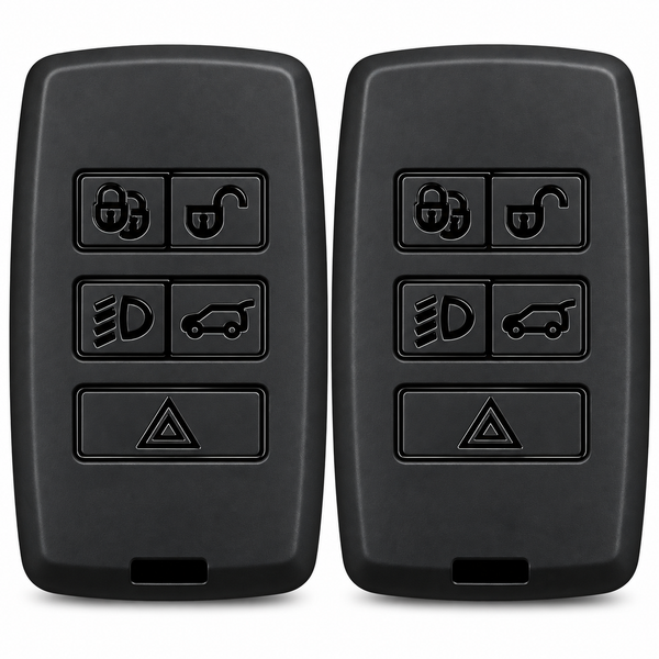 JVCV® Soft TPU Key Cover – Matte Black Finish – Compatible with Land Rover Range Rover, Discovery & Defender Smart Key