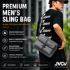 JVCV® Premium Men's Crossbody Messenger Bag | Sleek Shoulder Bag with Front Flap Pocket | Spacious Office, Work, Travel & Everyday Carry Bag