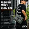JVCV® Premium Men's Crossbody Messenger Bag | Sleek Shoulder Bag with Front Flap Pocket | Spacious Office, Work, Travel & Everyday Carry Bag