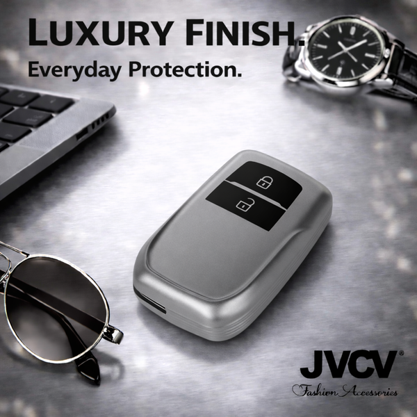 JVCV® Soft Matte Finish TPU Key Cover Compatible with Toyota Smart Ke
