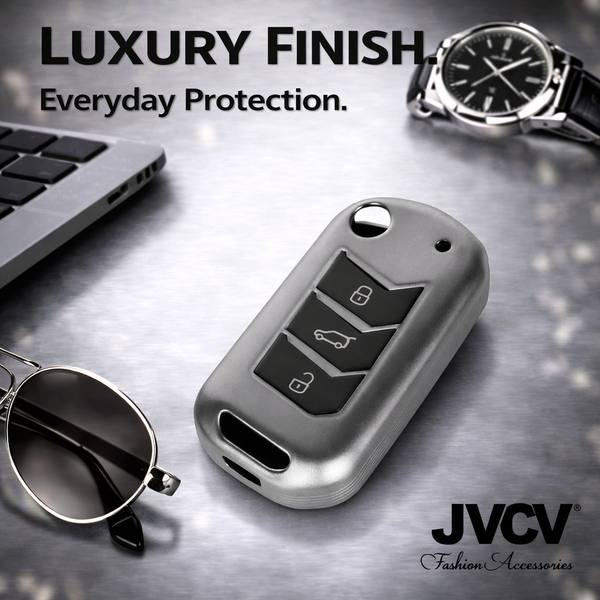 JVCV® Soft Matte Finish TPU Cover Compatible with Mahindra flip Key