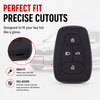 JVCV® Car Key Cover Compatible with Tata Nexon, Harrier, Tiago EV, Altroz, Tigor, Safari, Nexon EV, Punch, Punch EV 4 Button Smart Key - Rally Stripes