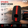 JVCV® Car Key Cover Compatible with Tata Nexon, Harrier, Tiago EV, Altroz, Tigor, Safari, Nexon EV, Punch, Punch EV 4 Button Smart Key - Rally Stripes