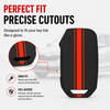 JVCV® Car Key Cover Compatible with Kia Seltos Facelift HTX and Carens X 4 Button Smart Key - Rally Stripe