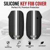 JVCV® Car Key Cover Compatible with Kia Seltos Facelift HTX and Carens X 4 Button Smart Key - Rally Stripe