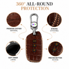 JVCV® Handmade Leather Crocodile Pattern Key Cover – Compatible with New MG Hector, Hector Plus, Windsor & Windsor Pro EV Smart Key