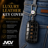 JVCV® Handmade Leather Crocodile Pattern Key Cover – Compatible with Tata Sierra, Curvv & Curvv EV Smart Key