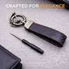 Microfiber Leather Car Keychain, Universal Key Fob Keychain Carbon Fiber Pattern Leather Key Chain Holder for Men and Women