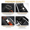 JVCV® Men’s Premium Messenger Bag – Stylish PU Leather Crossbody Shoulder Bag with Adjustable Strap & Unique Checkered Design – Perfect for Work & Travel