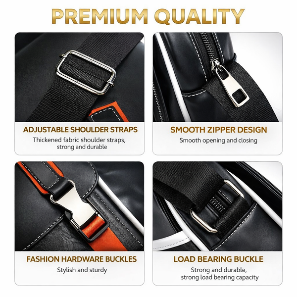 JVCV® Men’s Premium Messenger Bag – Stylish PU Leather Crossbody Shoulder Bag with Adjustable Strap & Unique Checkered Design – Perfect for Work & Travel