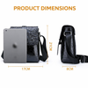 JVCV® Men's Luxury Crocodile Pattern Messenger Bag - Premium PU Leather Crossbody Shoulder Bag with Adjustable Strap - Elegant & Durable for Business, Travel & Daily Use
