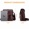 JVCV® Men's Luxury Crocodile Pattern Messenger Bag - Premium PU Leather Crossbody Shoulder Bag with Adjustable Strap - Elegant & Durable for Business, Travel & Daily Use