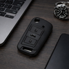 JVCV® Soft TPU Key Cover – Matte Black Pattern – Compatible with Skoda Kushaq, Taigun, Tiguan, Virtus, Octavia, Kodiaq & Superb – Folding Key
