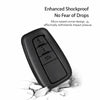 JVCV® Soft TPU Key Cover – Matte Black Pattern – Compatible with Toyota Camry Smart Key