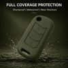 JVCV® Soft TPU Key Cover with Premium Metal Keychain – Military Green Matte Finish – Compatible with Mahindra XUV700, Thar, Bolero, Scorpio, Scorpio N, XUV300, TUV300 & XUV400 EV – 3 Button Flip Key