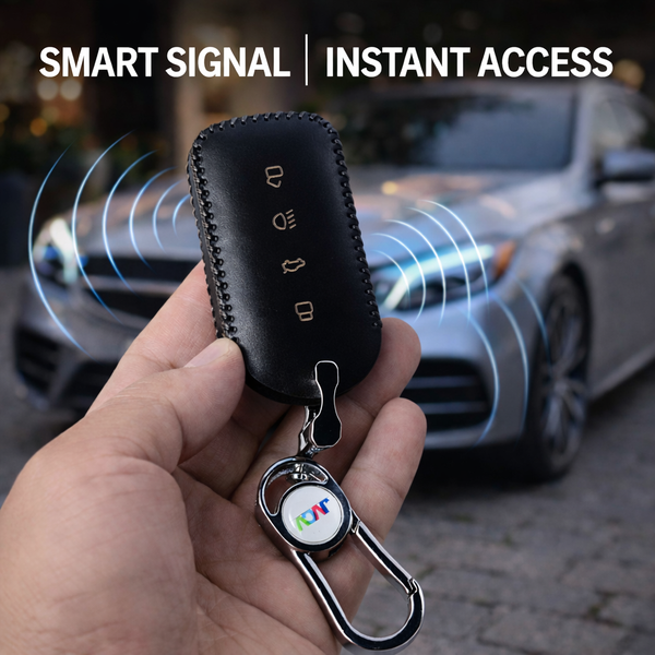 JVCV® Car Styling Soft Handmade Leather Key Cover Compatible with Tata Curvv and Curvv EV Smart Key