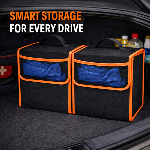 JVCV® Anti-Slip Car Trunk Boot Organizer (Small) – Foldable Storage Box for Cars, SUVs, Sedans & Trucks