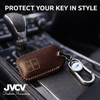 JVCV® Car Styling Soft Handmade Leather Key Cover Compatible with Suzuki Jimny, Fronx, Grand Vitara, BALENO, XL6, Swift, ERTIGA, DZIRE, Urban Cruiser, Glanza, Hyryder (2 Button Smart Key, Brown)