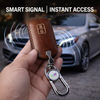 JVCV® Car Styling Soft Handmade Leather Key Cover Compatible with Suzuki Jimny, Fronx, Grand Vitara, BALENO, XL6, Swift, ERTIGA, DZIRE, Urban Cruiser, Glanza, Hyryder (2 Button Smart Key, Brown)