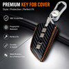 JVCV® Handmade Carbon-Fiber Pattern Leather Key Cover