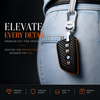 JVCV® Handmade Carbon-Fiber Pattern Leather Key Cover
