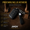 JVCV® Soft Handmade Lychee Pattern Leather Key Cover Compatible with MG Hector, Hector Plus and Windsor EV Smart Key
