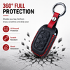 JVCV® Soft Handmade Leather Key Cover Compatible with New Hyundai Alcazar and Creta 4 Button Smart Key