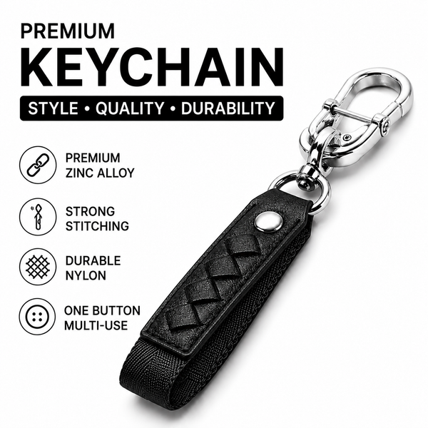 JVCV® Braided Leather & Alloy Keychain – Horseshoe‑Buckle Universal Organizer with Efficient Screw D‑Ring & Zinc‑Alloy Hook (Men & Women)