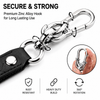 JVCV® Braided Leather & Alloy Keychain – Horseshoe‑Buckle Universal Organizer with Efficient Screw D‑Ring & Zinc‑Alloy Hook (Men & Women)