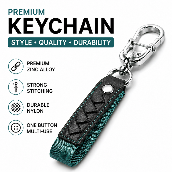 JVCV® Braided Leather & Alloy Keychain – Horseshoe‑Buckle Universal Organizer with Efficient Screw D‑Ring & Zinc‑Alloy Hook (Men & Women)