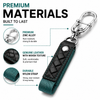 JVCV® Braided Leather & Alloy Keychain – Horseshoe‑Buckle Universal Organizer with Efficient Screw D‑Ring & Zinc‑Alloy Hook (Men & Women)