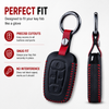 JVCV® Handmade Leather Key Cover – Premium Protective Case – Compatible with Tata Nexon, Harrier, Tiago EV, Altroz, Tigor, Safari, Nexon EV, Punch & Punch EV – 4 Button Smart Key