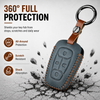 JVCV® Handmade Leather Key Cover – Premium Protective Case – Compatible with Tata Nexon, Harrier, Tiago EV, Altroz, Tigor, Safari, Nexon EV, Punch & Punch EV – 4 Button Smart Key