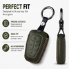 JVCV® Handmade Leather Key Cover – Premium Protective Case – Compatible with Tata Nexon, Harrier, Tiago EV, Altroz, Tigor, Safari, Nexon EV, Punch & Punch EV – 4 Button Smart Key