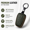 JVCV® Handmade Leather Key Cover – Premium Protective Case – Compatible with Tata Nexon, Harrier, Tiago EV, Altroz, Tigor, Safari, Nexon EV, Punch & Punch EV – 4 Button Smart Key