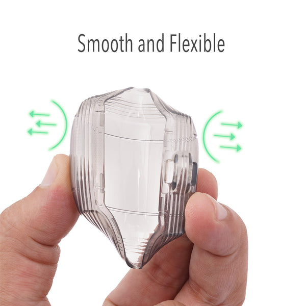 JVCV® Soft TPU Transparent Key Cover – Premium Glossy Protection for Tata Curvv & Curvv EV Smart Keys