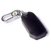 Car Styling Soft Handmade Leather Key Cover Compatible with Kia Seltos 2023 onwards Facelift HTX Carens X Line Sonet Facelift 4 Button Smart Key. (Brown)