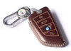 JVCV® Handmade Leather Car Key Cover – Compatible with BMW 2, 3, 5, 6, 7 Series, X1, X2, X3, X5, X6 – Blade Smart Key
