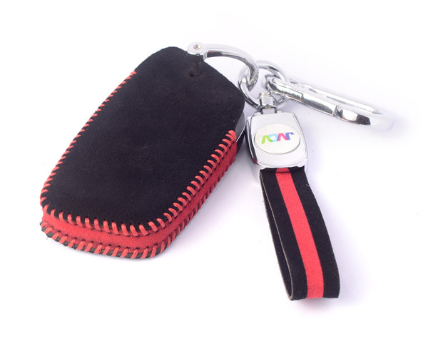 JVCV® Suede Leather Key Cover Compatible with MG Hector, Hector Plus and Windsor EV Smart Key