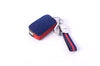 JVCV® Suede Leather Key Cover Compatible with Skoda Kylaq Slavia Kushaq Taigun Tiguan Virtus Octavia Kodiaq Superb Folding Key