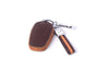 JVCV® Suede Leather Key Cover Compatible with Tata Nexon, Harrier, Tiago EV, Altroz, Tigor, Safari, Nexon EV, Punch, Punch EV 4 Button Smart Key