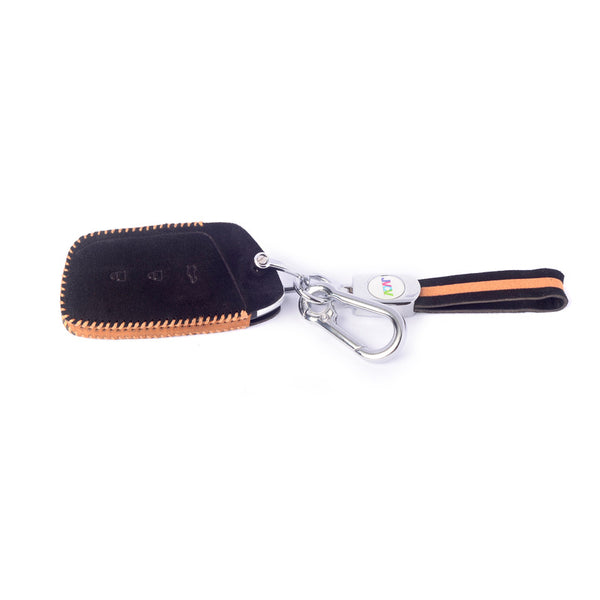 JVCV® Suede Leather Key Cover Compatible with MG Hector, Hector Plus and Windsor EV Smart Key
