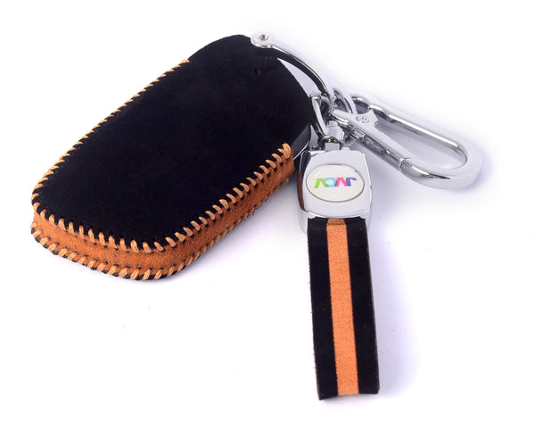 JVCV® Suede Leather Key Cover Compatible with MG Hector, Hector Plus and Windsor EV Smart Key
